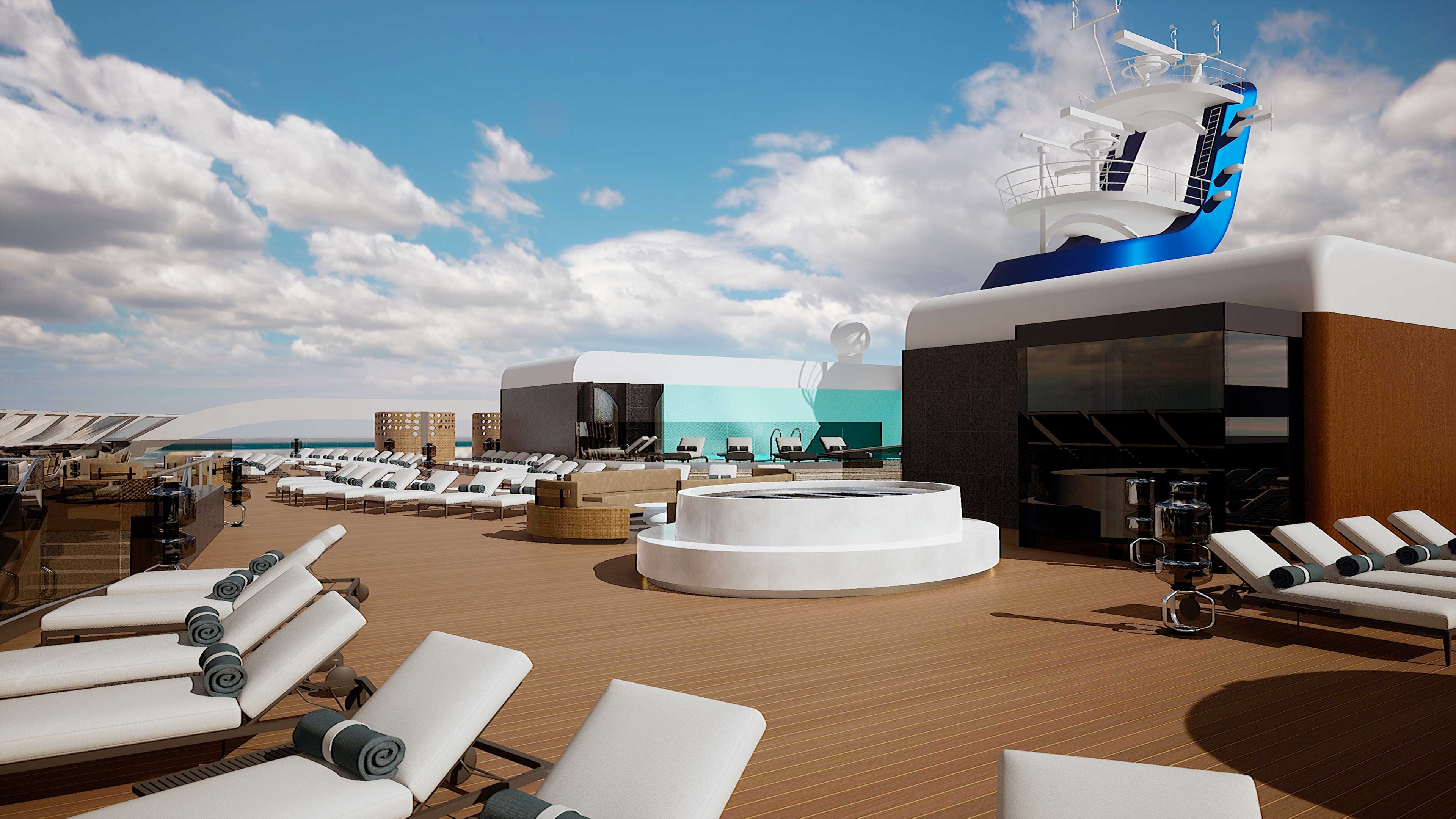 Yacht Club erbjuder en avskild upplevelse med bland annat restaurang, lounge, bar och pool.